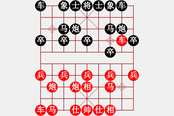 象棋棋譜圖片：百花-浪子小飛VS大師群初學者(2015-8-21) - 步數(shù)：10 