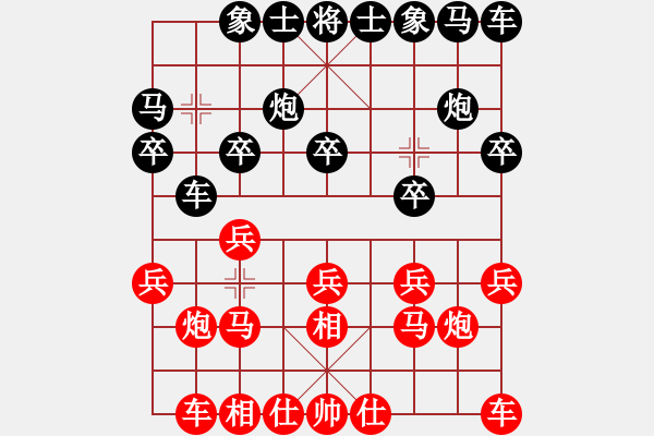象棋棋谱图片：青成第二台(无极)-和-杨过的刀(天罡) - 步数：10 