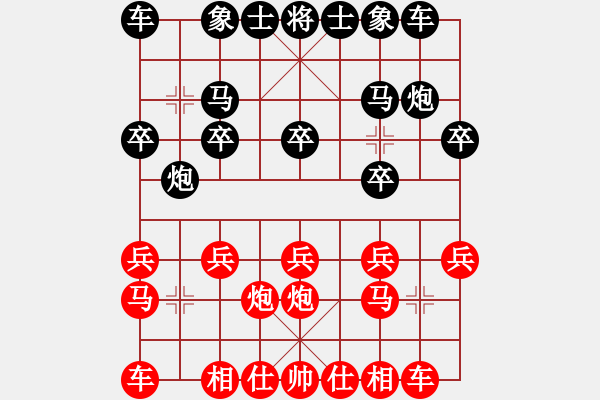 象棋棋譜圖片：楊官璘 先和 何順安 - 步數(shù)：10 