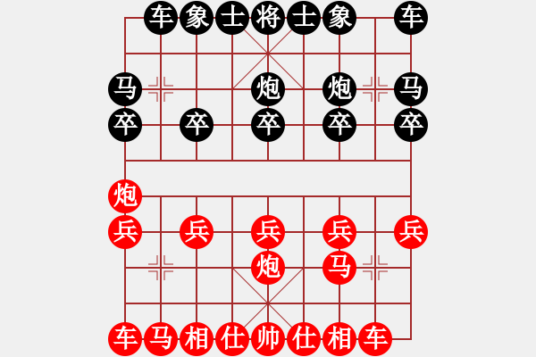 象棋棋譜圖片：巡河炮實戰(zhàn)速勝棋譜（四） - 步數(shù)：10 