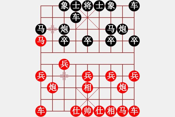 象棋棋谱图片：2008-06-01 刘晓元（红先和）VS 谢博文 - 步数：10 
