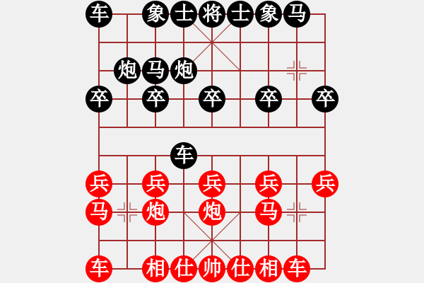 象棋棋譜圖片：中泡對單提馬橫車之吃棄馬之馬三退四之炮2平6錯 - 步數(shù)：10 