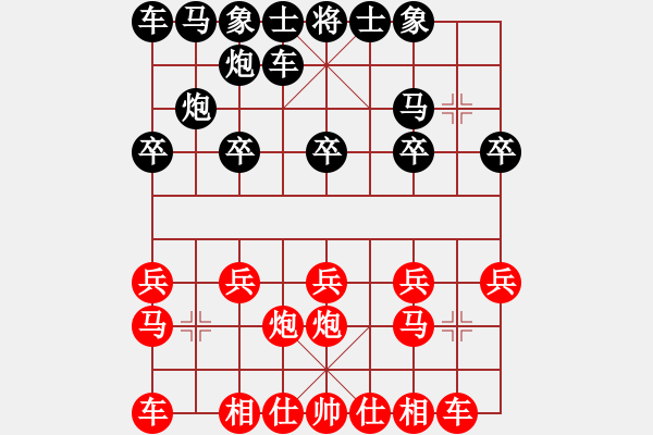 象棋棋谱图片：赵勇霖 和 延振龙 - 步数：10 