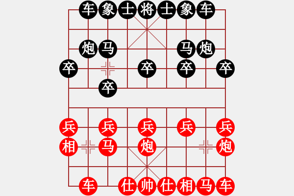 象棋棋譜圖片：20101002 0135 新手學(xué)棋蓮花[609092485]（黑） - 阿龍[353191171] - 步數(shù)：10 