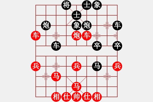 象棋棋譜圖片：五八炮對(duì)反宮馬（旋風(fēng)12層先勝巫師專業(yè)級(jí)） - 步數(shù)：30 