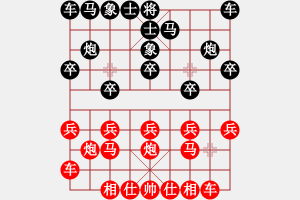 象棋棋譜圖片：2022.8.9.14五分鐘先勝中炮對(duì)拐角馬 - 步數(shù)：10 