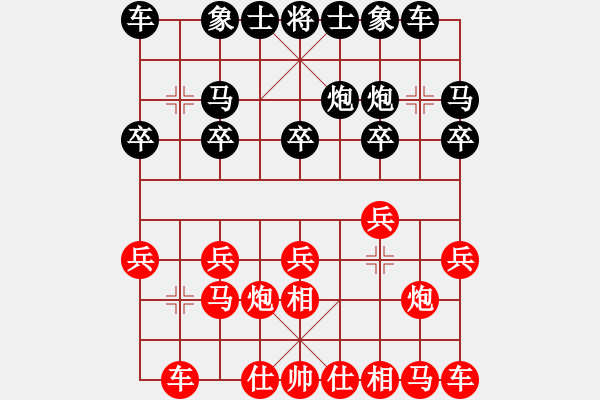 象棋棋谱图片：江苏句容茅山 徐超 胜 广西跨世纪 才溢 - 步数：10 