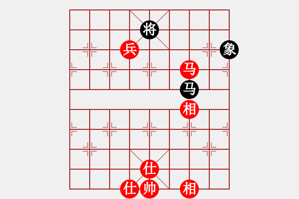 象棋棋譜圖片：過(guò)宮炮直車(chē)進(jìn)七兵對(duì)左中炮正馬（黑炮2平1）   shskk(4段)-勝-huafengzhu(4段) - 步數(shù)：90 