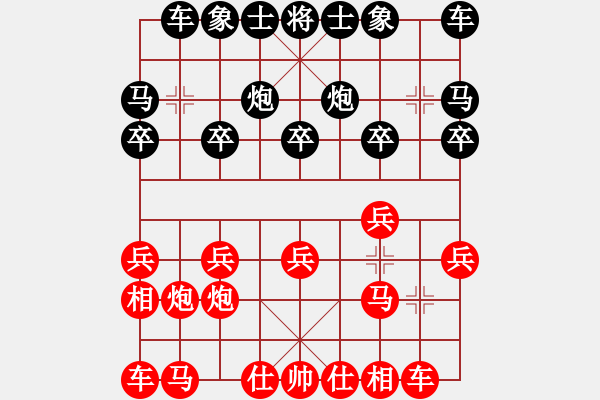 象棋棋譜圖片：金鉤炮：補(bǔ)炮鎮(zhèn)中連欺車 踩象大破虎眼炮！ - 步數(shù)：10 