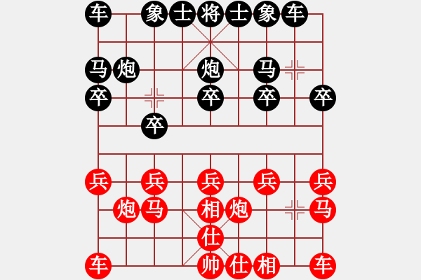 象棋棋譜圖片：孫子來踢爺爺[1011870368] -VS- 金鉤炮[2362086542] - 步數(shù)：10 