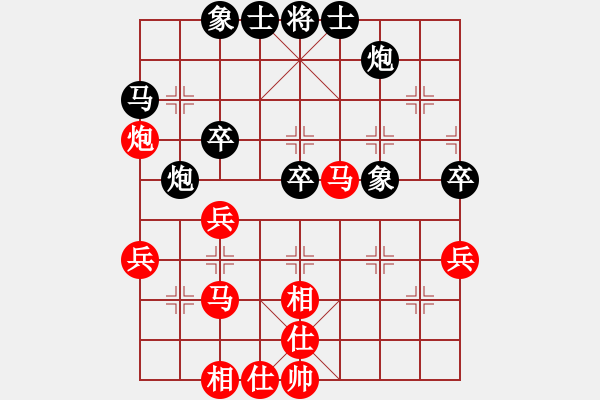 象棋棋谱图片：广东许银川 (和) 广东吕钦 (1994.6.25于上海) - 步数：40 