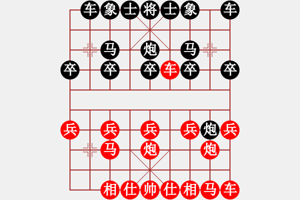 象棋棋譜圖片：橫才俊儒[紅] -VS- 隱士--[黑] - 步數(shù)：10 