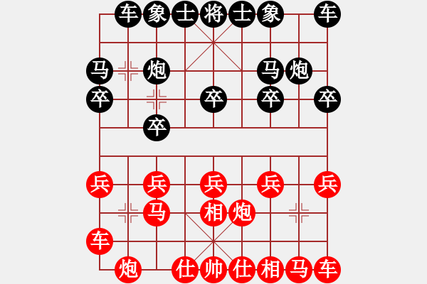 象棋棋譜圖片：綠色的河馬[紅先負(fù)] -VS- 贏一盤實在難[黑] 起馬對進(jìn)７卒 - 步數(shù)：10 