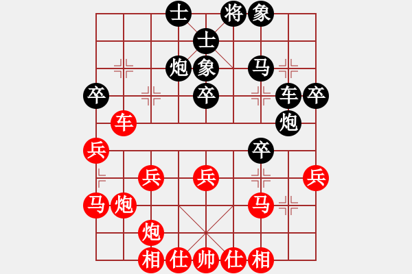 象棋棋譜圖片：lnsjzsbjl(7段)-勝-空襲加沙(3段)五七炮對屏風(fēng)馬進(jìn)７卒 紅左直車對黑右直車左炮過河 - 步數(shù)：40 