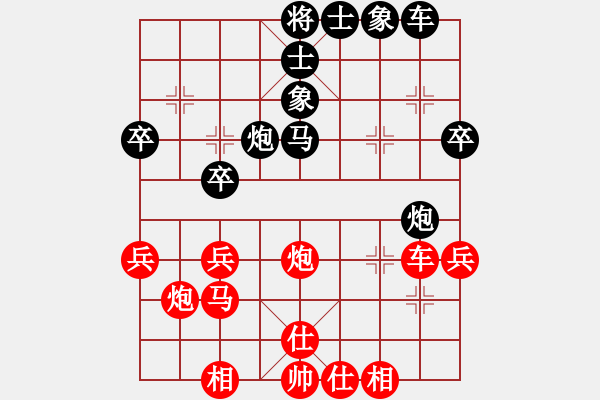 象棋棋譜圖片：梁山武二郎(7段)-和-高俅(5r) - 步數：40 