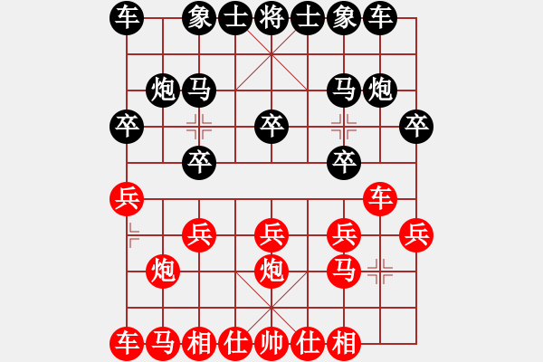 象棋棋谱图片：沙场将军(9级)-胜-放学(1段) - 步数：10 