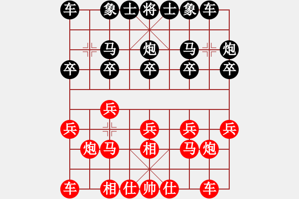 象棋棋譜圖片：11393局 A10-飛相局-旋九專雙核-傻瓜 紅先和 小蟲引擎24層 - 步數(shù)：10 