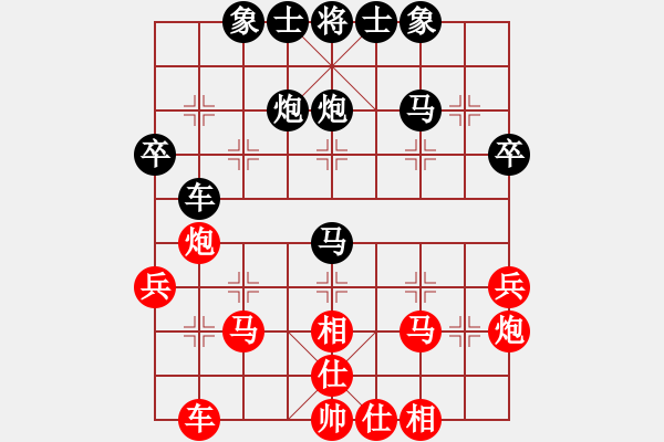 象棋棋譜圖片：cggmmmgg(3段)-負-成熟的思索(6段) - 步數(shù)：40 