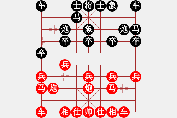 象棋棋譜圖片：孑然者[紅] -VS- 真愛(ài)永恒 [黑](1) - 步數(shù)：10 