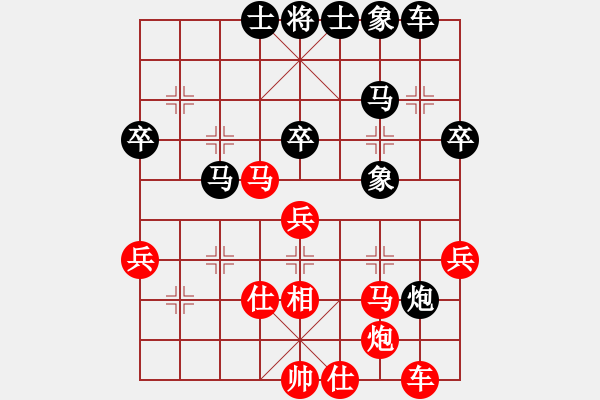 象棋棋譜圖片：一輸?shù)降?6段)-勝-問題不大(3段) - 步數(shù)：40 