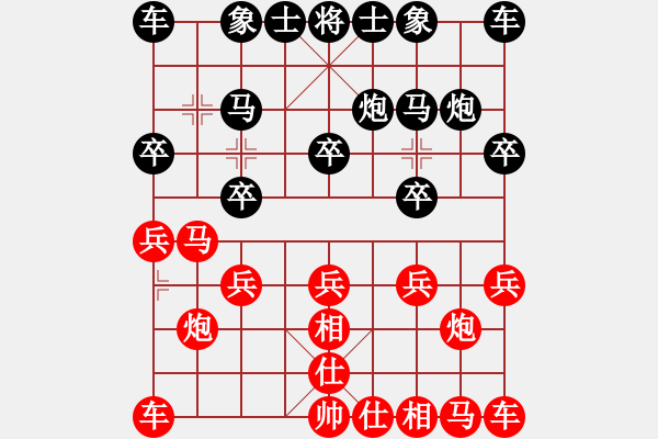 象棋棋譜圖片：誰與我友[紅] -VS- 譜絲醉打[黑] - 步數(shù)：10 