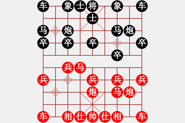 象棋棋譜圖片：jeyye1[紅先負(fù)] -VS- 贏一盤實在難[黑] 起馬互進(jìn)七兵局 - 步數(shù)：10 