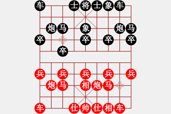 象棋棋谱图片：王跃飞 先胜 周涛 - 步数：10 