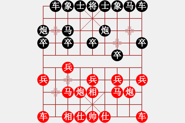 象棋棋譜圖片：02831089[紅先和] -VS- 贏一盤(pán)實(shí)在難[黑] 仕角炮對(duì)進(jìn)左馬 - 步數(shù)：10 