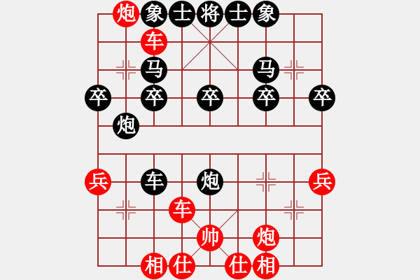 象棋棋譜圖片：順炮黑橫駒4路肋道再騎河的下法誤吃馬下法黑虧 - 步數(shù)：27 