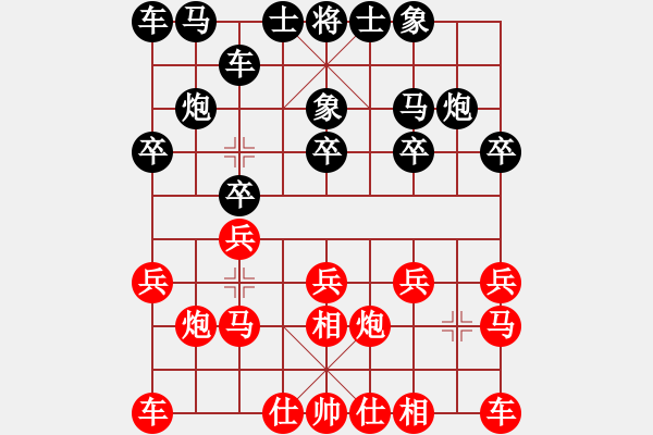 象棋棋谱图片：【40】李雪松 和 张晓平 - 步数：10 