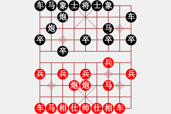 象棋棋譜圖片：紅粉麗人(4段)-和-接火就猛攻(6段) - 步數(shù)：10 