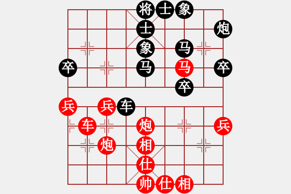 象棋棋譜圖片：吃魚(yú)魚(yú)(6段)-和-才戈又鳥(niǎo)(2段) - 步數(shù)：40 