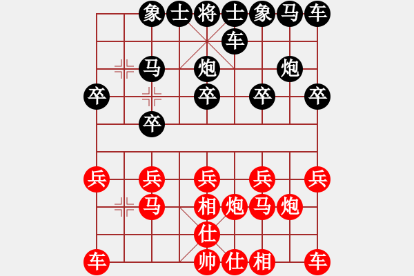 象棋棋譜圖片：9483局 A63-過宮炮對左中炮-旋九專雙核-傻瓜 紅先負(fù) 小蟲引擎24層 - 步數(shù)：10 