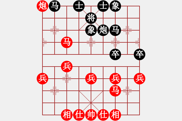 象棋棋譜圖片：負(fù)分太后 魚[紅] -VS- 冰點(diǎn)[黑](15) - 步數(shù)：30 