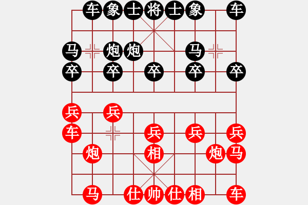 象棋棋譜圖片：仙人指路對(duì)卒底炮――（十一 紅升邊車進(jìn)邊兵） - 步數(shù)：10 