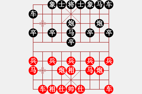 象棋棋譜圖片：玩玩[25598311] -VS- 橫才俊儒[292832991] - 步數(shù)：10 