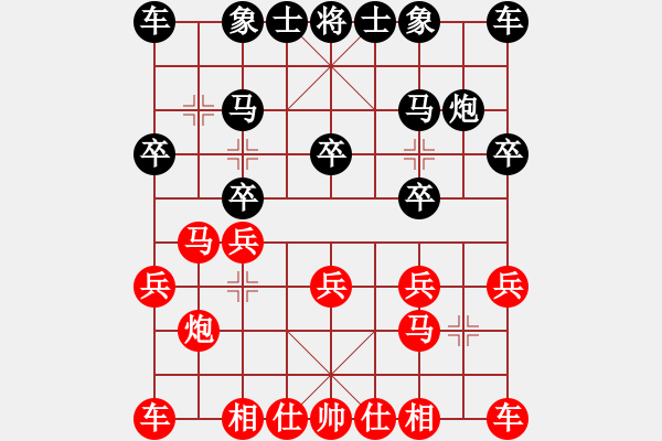 象棋棋譜圖片：onㄨlove紅[237250558]先勝-VS- 北斗囡囡黑 [1057220683]. - 步數(shù)：10 