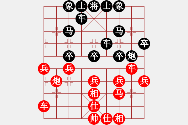 象棋棋譜圖片：onㄨlove紅[237250558]先勝-VS- 北斗囡囡黑 [1057220683]. - 步數(shù)：30 