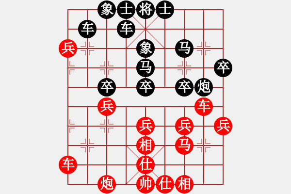 象棋棋譜圖片：onㄨlove紅[237250558]先勝-VS- 北斗囡囡黑 [1057220683]. - 步數(shù)：40 