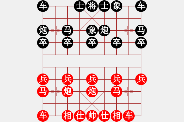 象棋棋谱图片：惠沈波 先胜 荆徐波 - 步数：10 