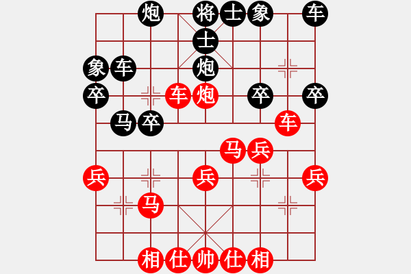 象棋棋譜圖片：護(hù)花使者] -VS- 村冠軍 - 步數(shù)：30 