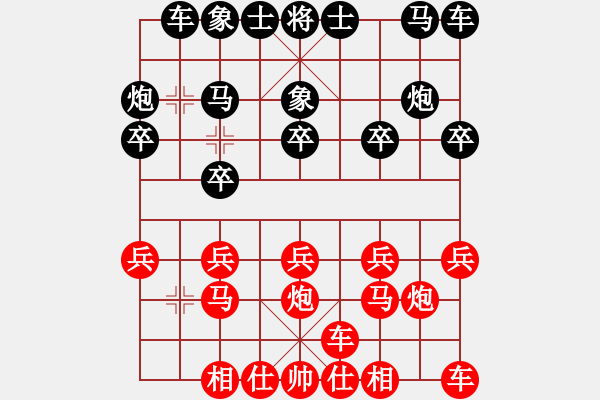 象棋棋譜圖片：無所謂[紅] -VS- ℡花褲衩╮[黑] - 步數(shù)：10 