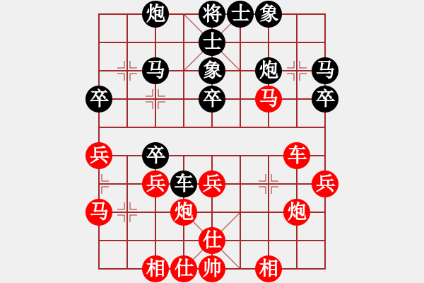 象棋棋譜圖片：小棋魔(月將)-勝-現(xiàn)代棋王(至尊)五六炮過河車對(duì)屏風(fēng)馬 黑兩頭蛇 - 步數(shù)：40 