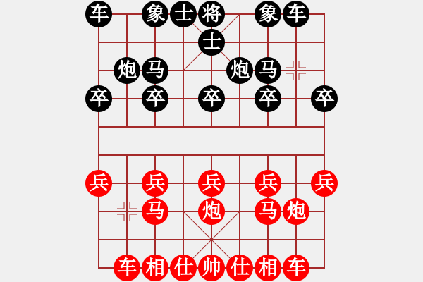 象棋棋譜圖片：騰迅 QQ 象棋對局 - 步數(shù)：10 