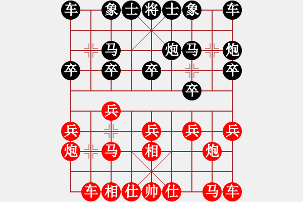 象棋棋譜圖片：飛相局對過宮炮 蔡建朝先負(fù)徐國棟 - 步數(shù)：10 