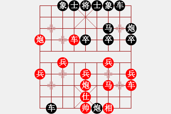 象棋棋譜圖片：三步虎轉(zhuǎn)列炮紅車八進(jìn)六-1-1 - 步數(shù)：30 