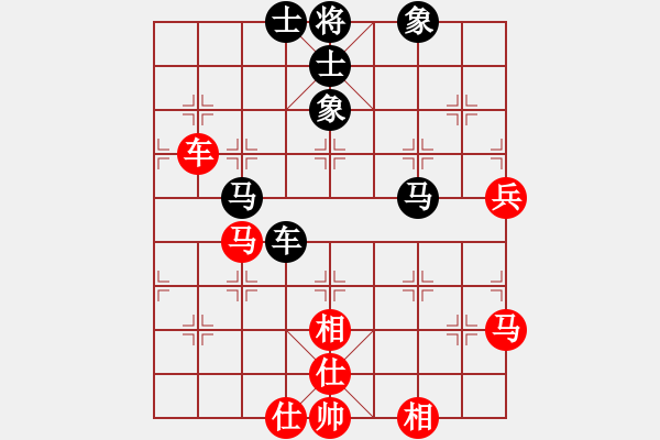 象棋棋譜圖片：云庫測試(無極)-和-鐮刀幫女將(北斗) - 步數(shù)：58 