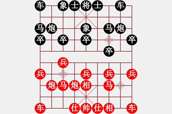 象棋棋譜圖片：ll888wy[紅] -VS- bbboy002[黑] - 步數(shù)：10 