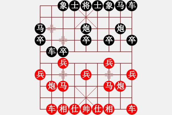 象棋棋譜圖片：2021.2.22.7王者象棋評(píng)測(cè)先勝仙人指路對(duì)右中炮 - 步數(shù)：10 