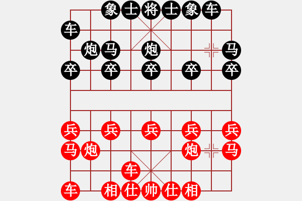 象棋棋譜圖片：初試1 - 步數(shù)：10 